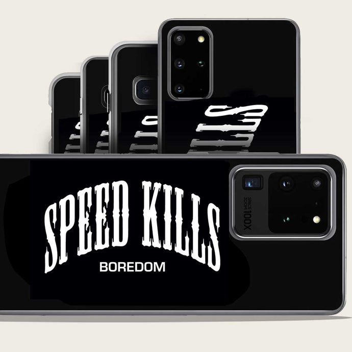 speed kills boredom samsung galaxy phone case by bomonster