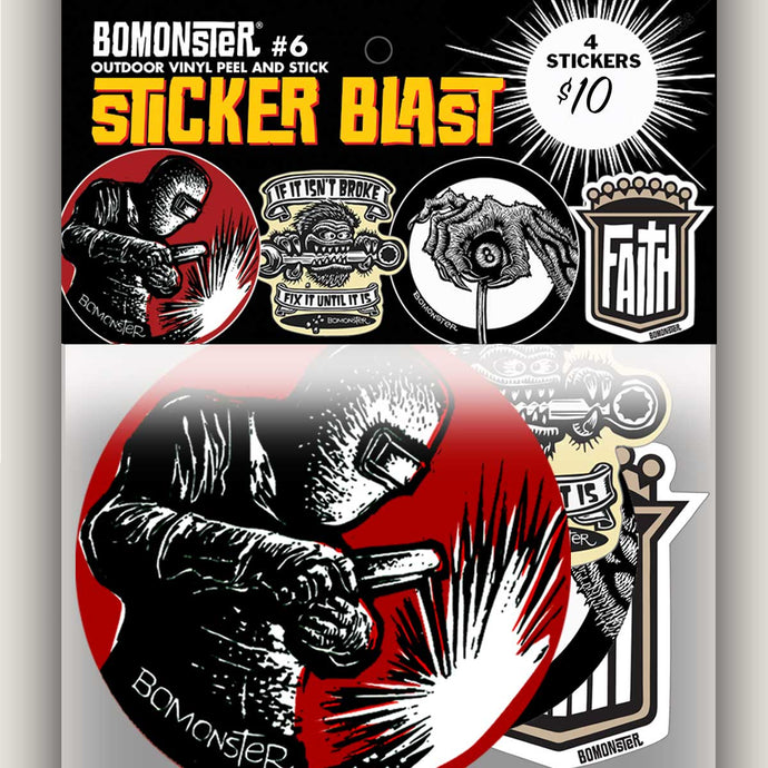 Hot Rod Garage Sticker Blast (#6) 4 Sticker Combo