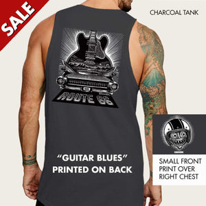 route 66, bb king guitar lucille, cadillac tank top by bomonster
