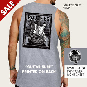 Stratocaster surf guitar and ford woody tank top