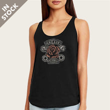 Load image into Gallery viewer, grease girl wrenches and rose tank top