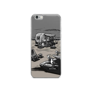 vintage trailer at beach iphone case by bomonster